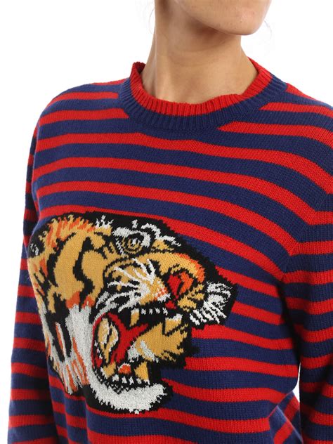 gucci sweater navy bee|Gucci tiger sweater women.